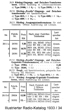 Ausgangstrafo Nr. 29793; Körting-Radio; (ID = 2881992) mod-past25