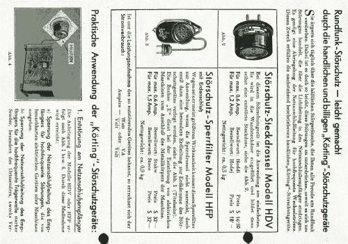 HF-Steckdrossel HDV; Körting-Radio; (ID = 2211101) mod-past25