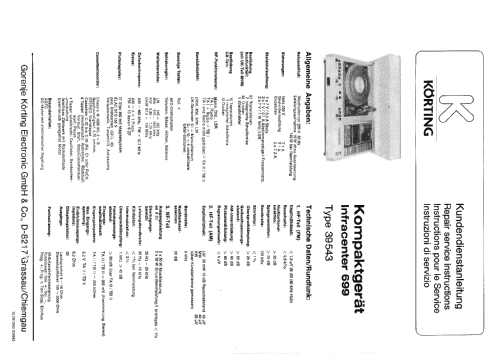 Infracenter 699 type 39543; Körting-Radio; (ID = 672922) Radio