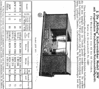 IKW3072 ; Körting-Radio; (ID = 834055) Ampl/Mixer