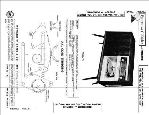 Körting-Delmonico 951 Ch= 24611; Körting-Radio; (ID = 1277340) Radio