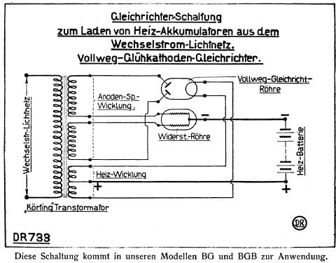 Ladegleichrichter BGB; Körting-Radio; (ID = 808652) Power-S