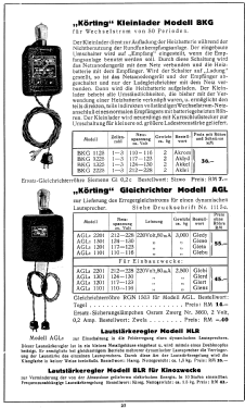 Lautstärkeregler für Kinozwecke BLR; Körting-Radio; (ID = 3028023) Radio part