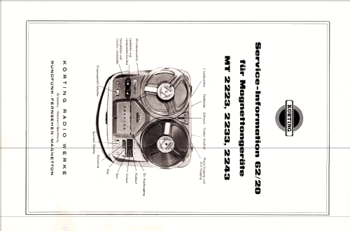 Magnettongerät MT2223, MT2233, MT2243; Körting-Radio; (ID = 2642912) R-Player