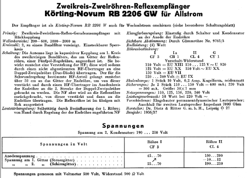 Novum RB2206GW; Körting-Radio; (ID = 14387) Radio