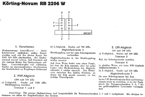 Novum RB2206W; Körting-Radio; (ID = 14287) Radio