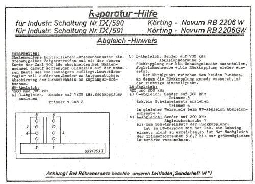 Novum RB2206W; Körting-Radio; (ID = 457104) Radio