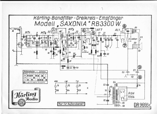 Saxonia RB3300W; Körting-Radio; (ID = 24176) Radio