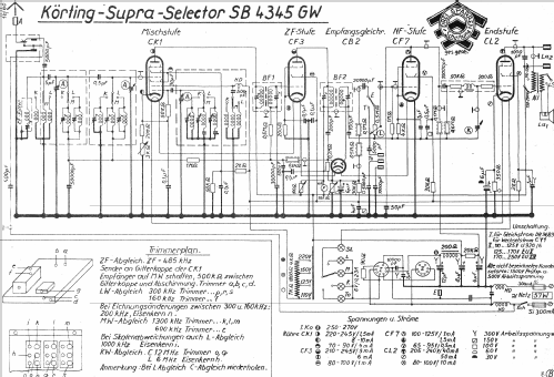 Supra-Selector SB4345GW; Körting-Radio; (ID = 1029528) Radio