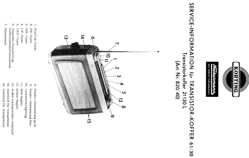 Transistorkoffer 61/30 21130L; Körting-Radio; (ID = 677348) Radio