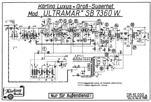 Ultramar SB7360W; Körting-Radio; (ID = 17996) Radio