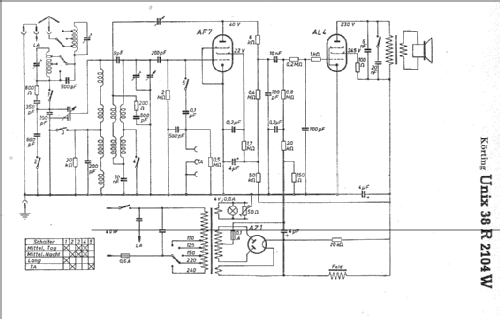 Unix 38 R2104W; Körting-Radio; (ID = 4800) Radio