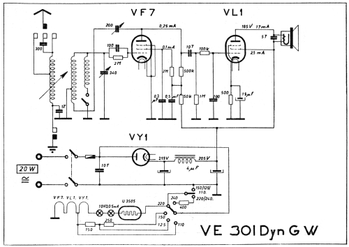 Volksempfänger VE 301 Dyn GW; Körting-Radio; (ID = 1214743) Radio