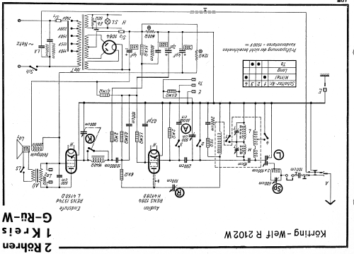 Welf R2102W; Körting-Radio; (ID = 14305) Radio