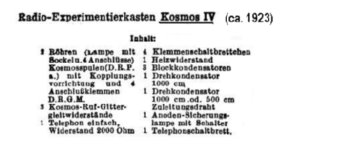 Radio-Experimentierkasten IV ; Kosmos, Franckh´sche (ID = 96774) Kit