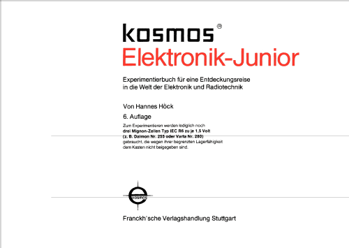 Elektronik-Junior ; Kosmos, Franckh´sche (ID = 2284159) Bausatz