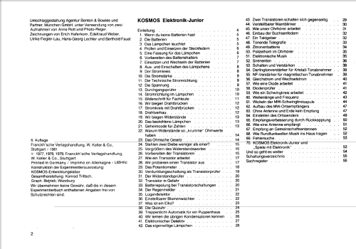 Elektronik-Junior ; Kosmos, Franckh´sche (ID = 2284160) Bausatz