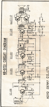 6 Transistor KR-6 TS 1; Koyo Denki Co. Ltd.; (ID = 3028772) Radio