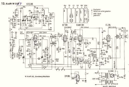 Musikschrank W557; Krefft AG, W.; (ID = 642098) Radio