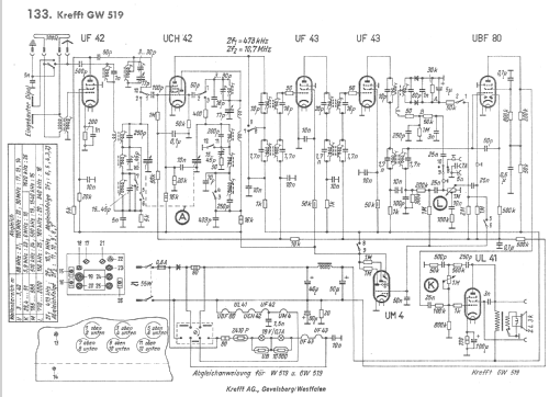 Weltfunk GW519; Krefft AG, W.; (ID = 602133) Radio