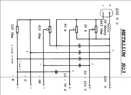 Gleichstrom-Netzgerät Metallum NG3; Kremenezky, Johann (ID = 582561) Aliment.