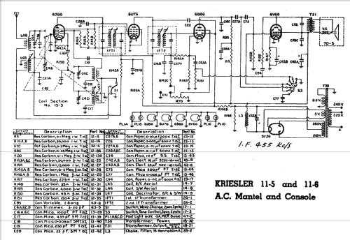 11-5E; Kriesler Radio (ID = 2420762) Radio