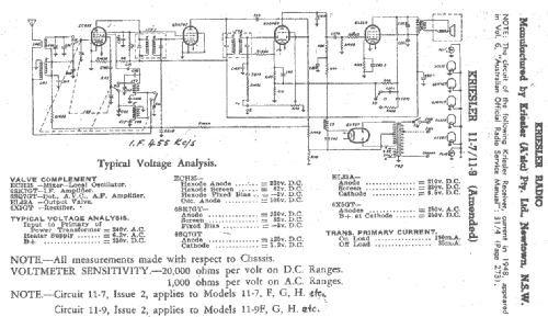 11-7F Issue 2; Kriesler Radio (ID = 1146748) Radio