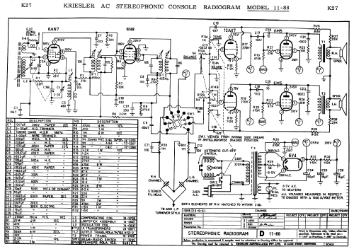 Wideline 11-88 Ch=89-1; Kriesler Radio (ID = 1370919) Radio