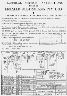 31-4A Ch= 31-4; Kriesler Radio (ID = 2780435) Radio