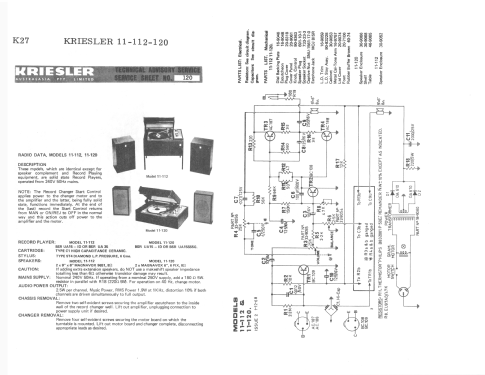 Deluxe Modular Stereo 11-120; Kriesler Radio (ID = 2741161) R-Player