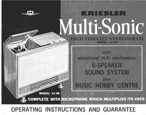 Multi-Sonic 11-95 Ch= 89-6; Kriesler Radio (ID = 3093423) Radio