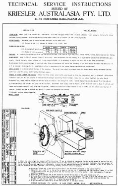 Port-O-Matic 11-72; Kriesler Radio (ID = 2776841) Radio