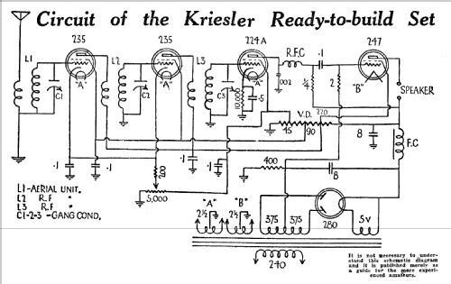 Meccanoized Ready-To-Build Radio Kit 5 valve TRF; Kriesler Radio (ID = 2215679) Kit