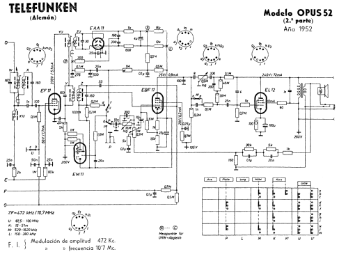 Antik Ch= Telefunken Opus 52W; Kuba Kuba-Imperial, (ID = 870158) Radio