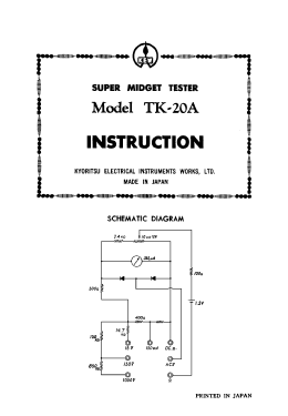 Super Midget Tester TK-20A; Kyoritsu Electrical (ID = 2919574) Equipment