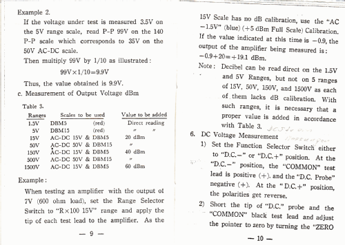 Vacuum Tube Voltmeter K-1420; Kyoritsu Electrical (ID = 2902734) Equipment