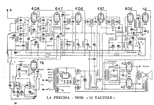 10 Valvole ; La Precisa ved. (ID = 1333429) Radio