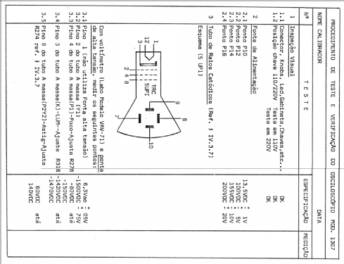 Osciloscópio - Oscilloscope 1307; Labo Indústria de (ID = 2683626) Equipment