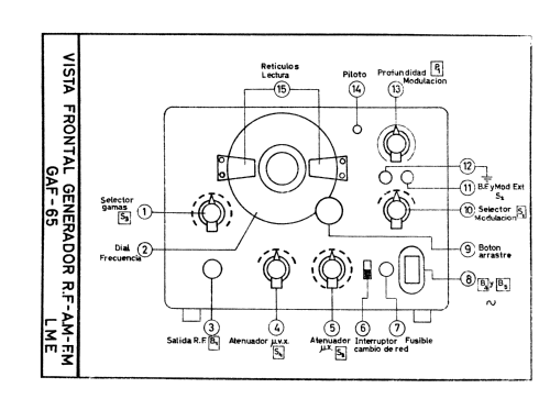Generador RF AM-FM GAF-65; LME Laboratorio de (ID = 742402) Equipment