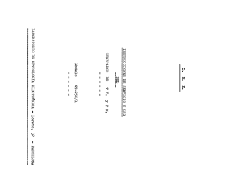 Generador TV y FM GT-250-A; LME Laboratorio de (ID = 742750) Ausrüstung