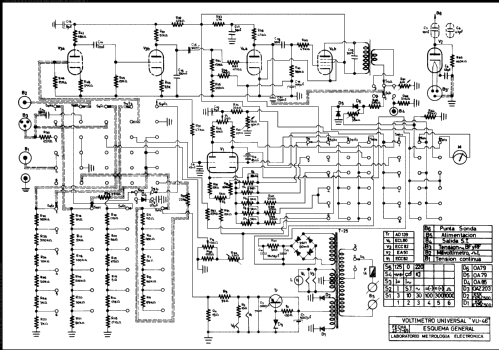 Voltímetro Electrónico VU-46; LME Laboratorio de (ID = 754837) Equipment