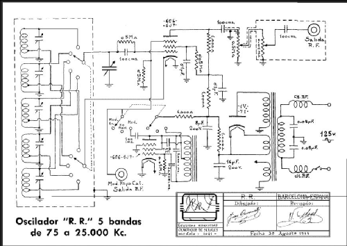 Generador de Señales 1041; Laboratorios Radioel (ID = 1799676) Equipment