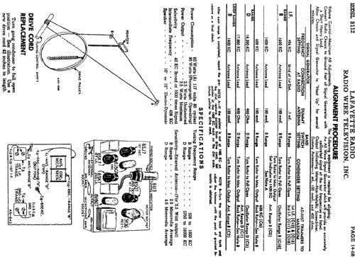 B-112 ; Lafayette Radio & TV (ID = 661900) Radio