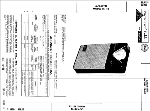 FS-112 ; Lafayette Radio & TV (ID = 593439) Radio