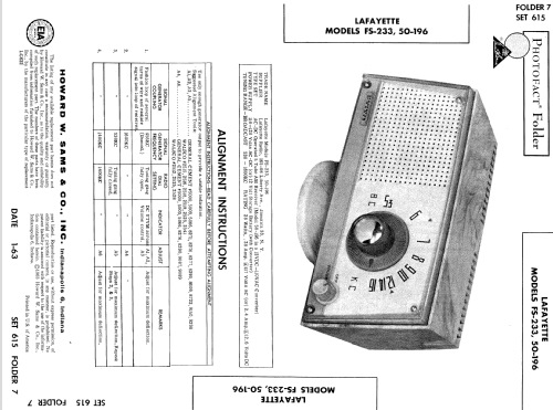 FS-233 ; Lafayette Radio & TV (ID = 562663) Radio