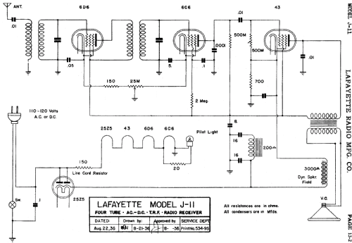 J-11 ; Lafayette Radio & TV (ID = 660160) Radio