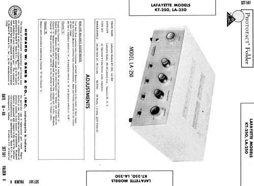 KT-250 ; Lafayette Radio & TV (ID = 524955) Ampl/Mixer