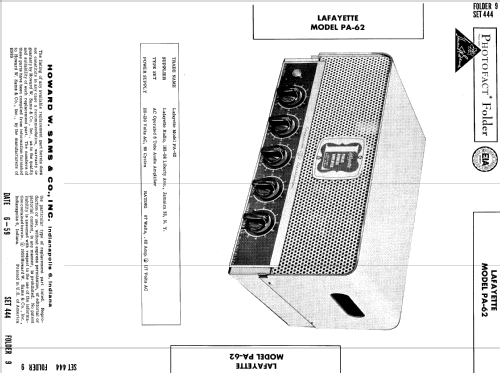 PA-62 ; Lafayette Radio & TV (ID = 694129) Ampl/Mixer