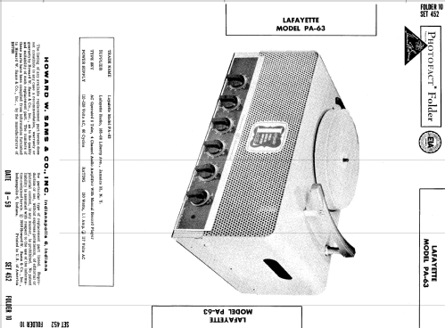 PA-63 ; Lafayette Radio & TV (ID = 603915) Ampl/Mixer