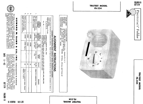 Trutest FS-224; Lafayette Radio & TV (ID = 544995) Radio